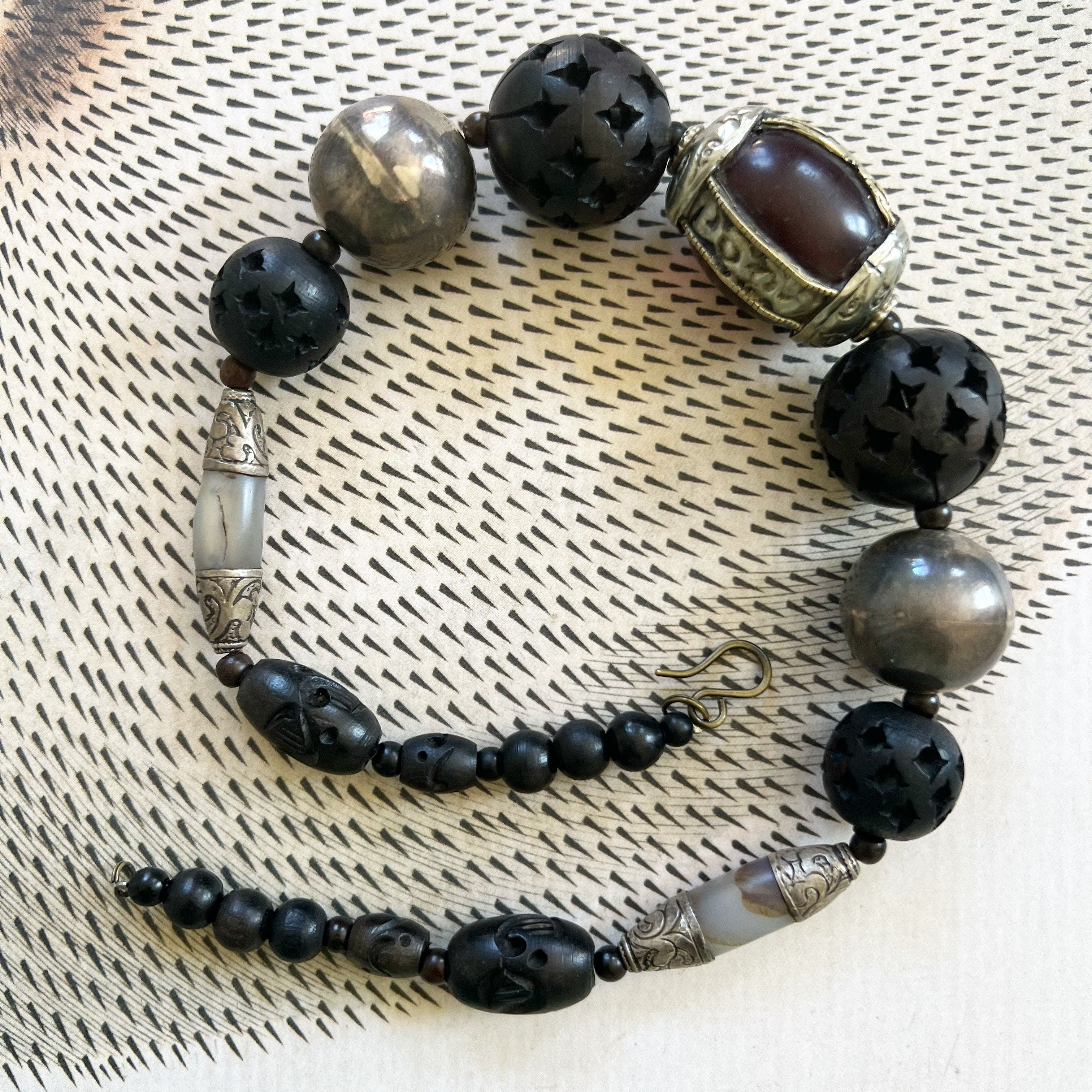 MULTICOLOURED BIG Bead NECKLACE Handbeaded Statement - Etsy UK | Beaded  jewelry designs, Bead jewellery, How to make beads